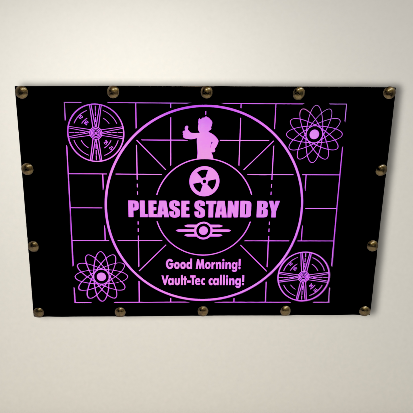 Please Stand By Fallout Inspired LED Lightbox Medium