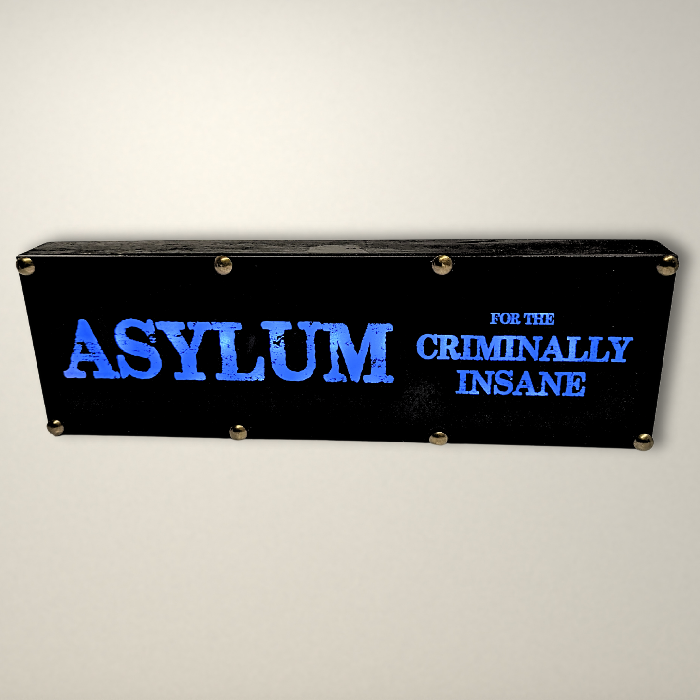 LED Light Box - Asylum for the criminally insane USB Powered