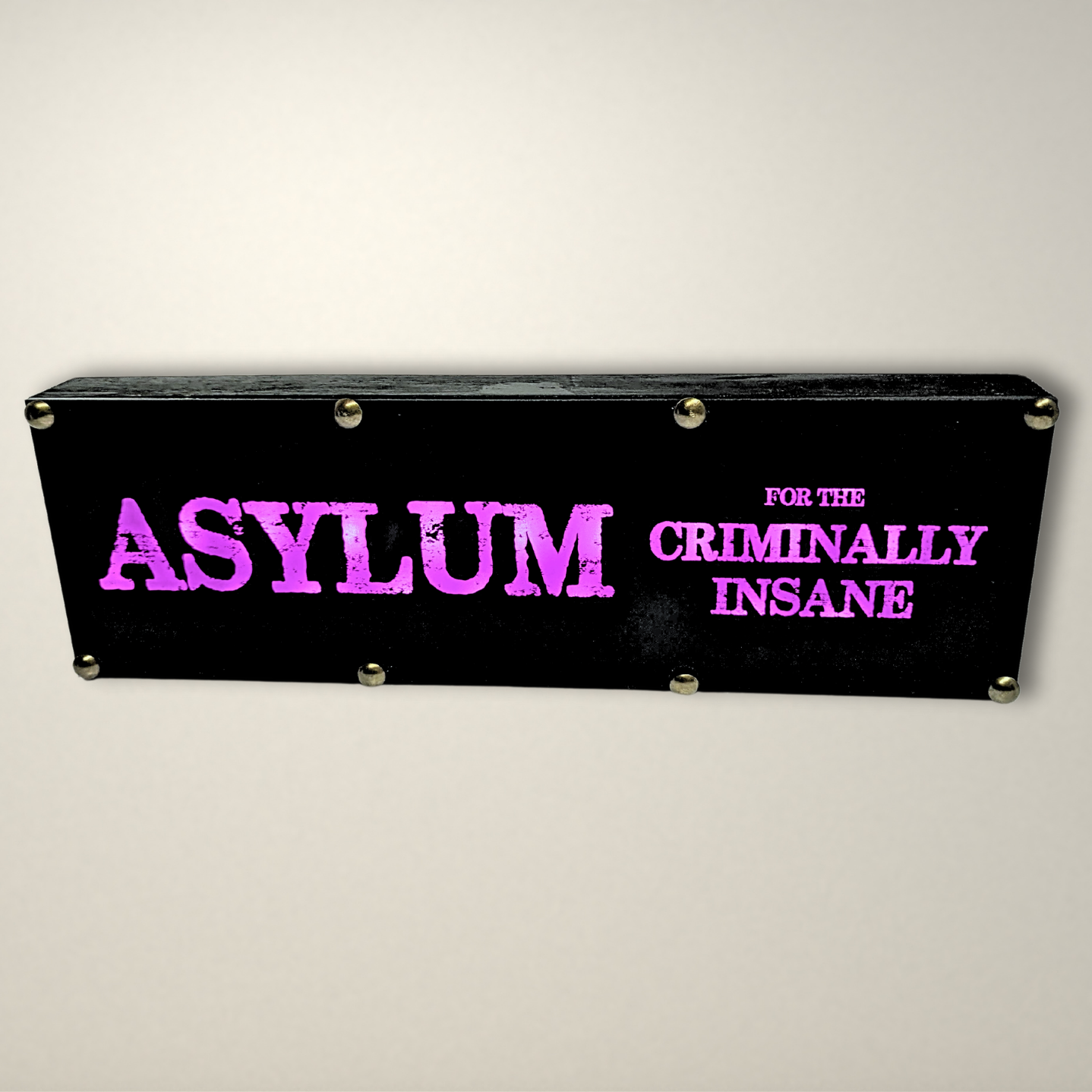 LED Light Box - Asylum for the criminally insane USB Powered
