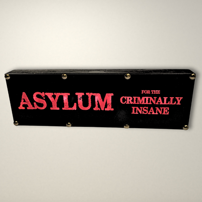 LED Light Box - Asylum for the criminally insane USB Powered