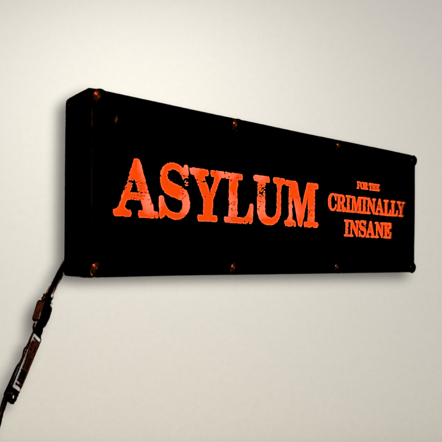 LED Light Box - Asylum for the criminally insane USB Powered