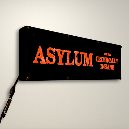 LED Light Box - Asylum for the criminally insane USB Powered