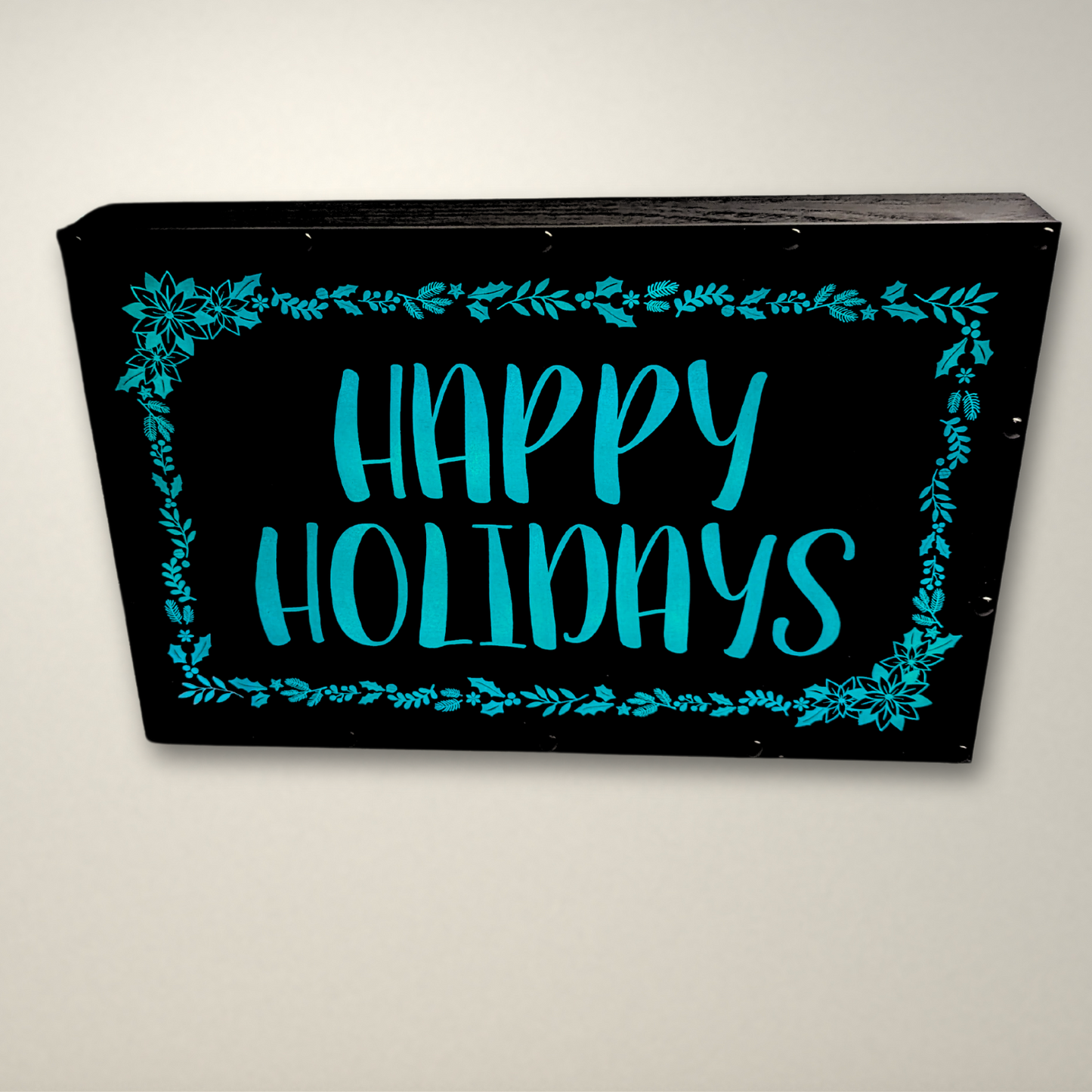 Happy Holidays Wreath LED Lightbox