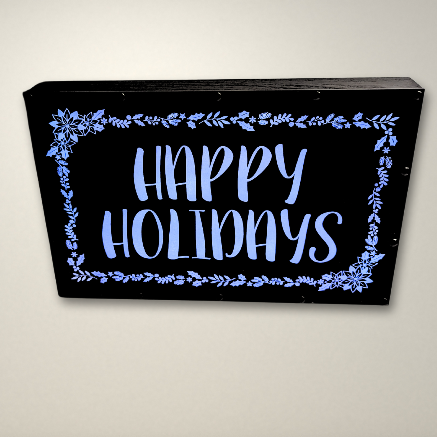 Happy Holidays Wreath LED Lightbox