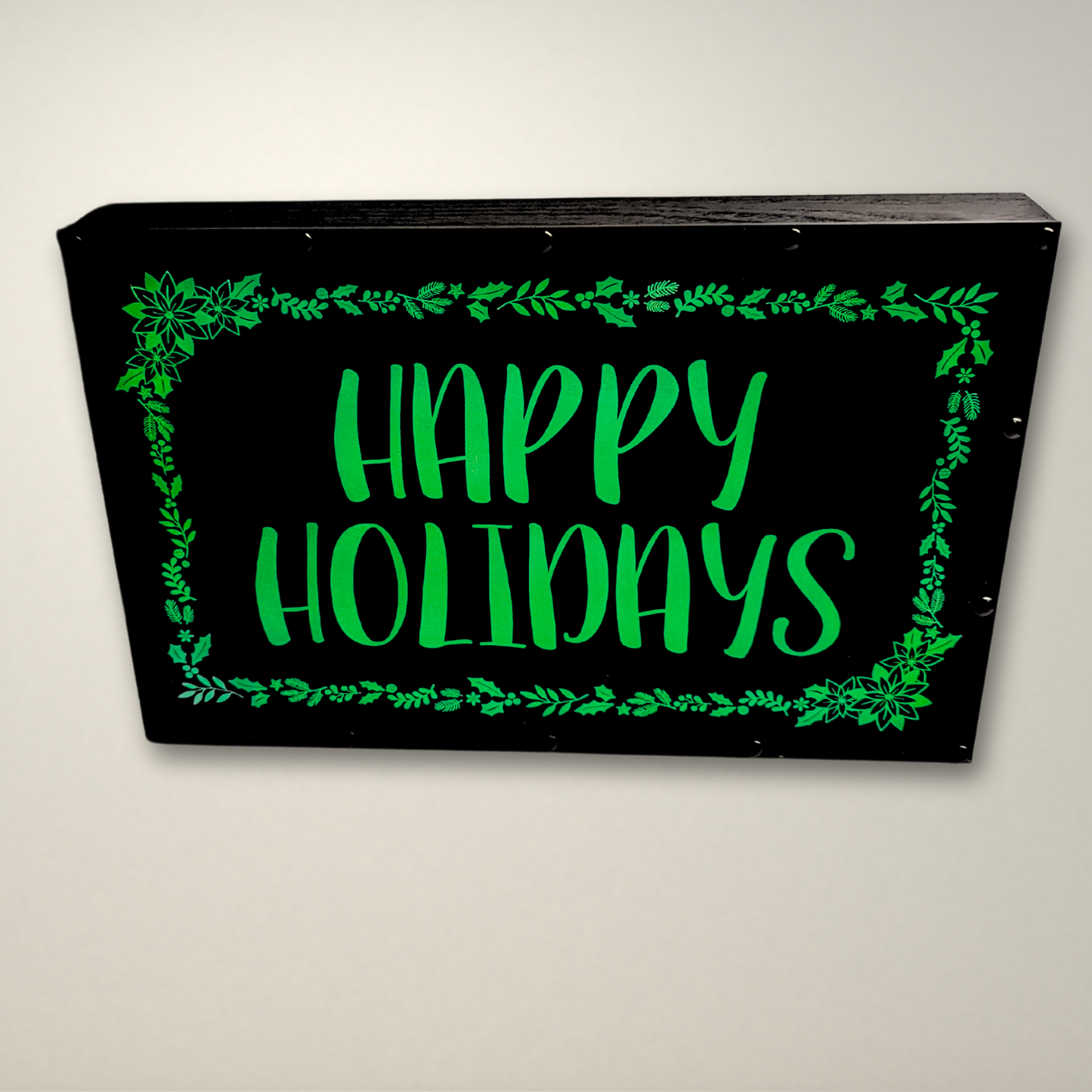 Happy Holidays Wreath LED Lightbox