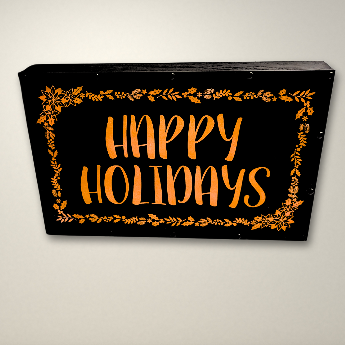 Happy Holidays Wreath LED Lightbox