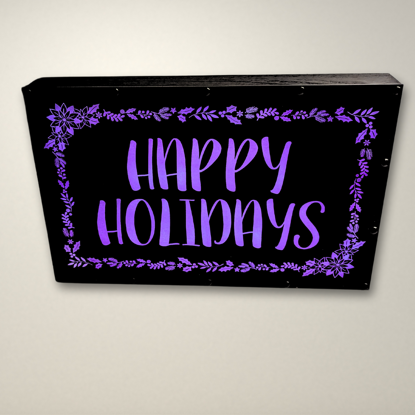 Happy Holidays Wreath LED Lightbox