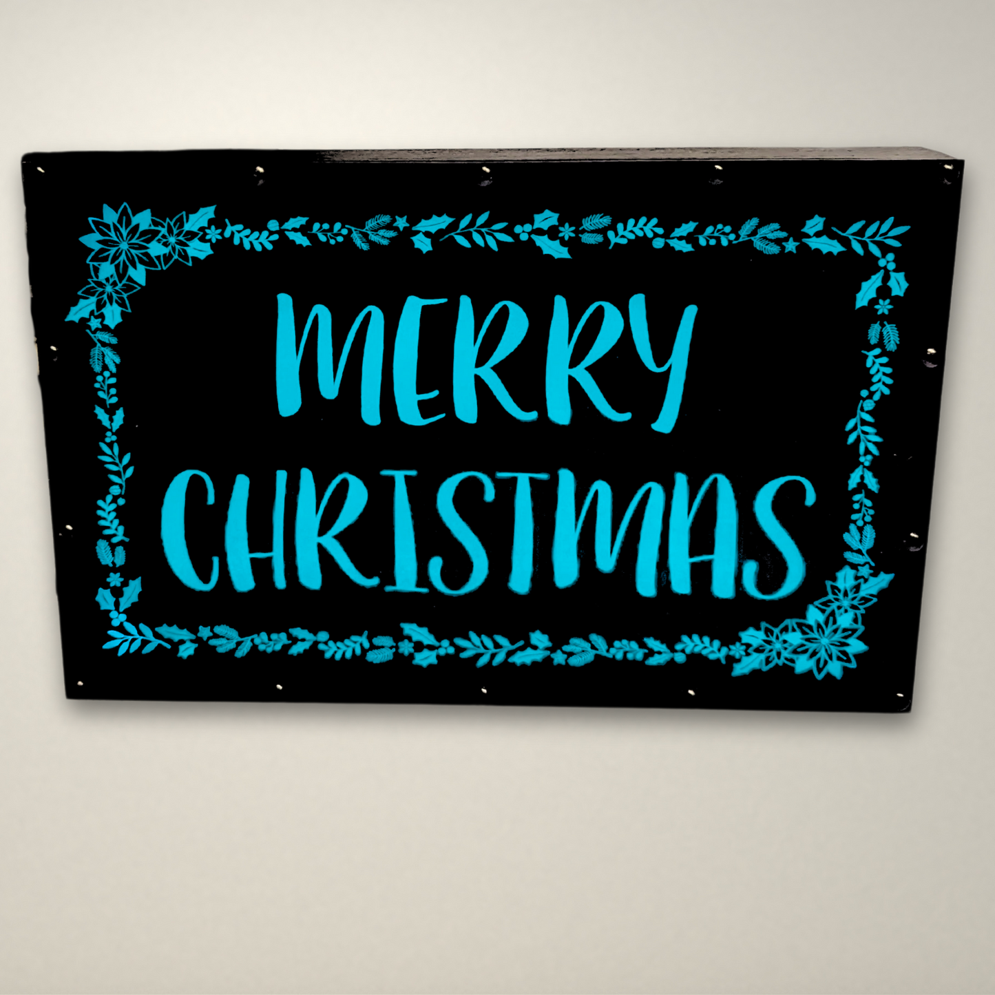 Merry Christmas Wreath LED Lightbox