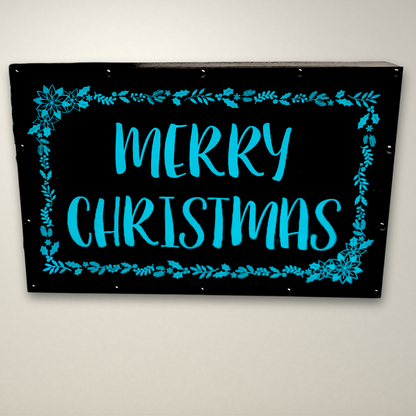 Merry Christmas Wreath LED Lightbox