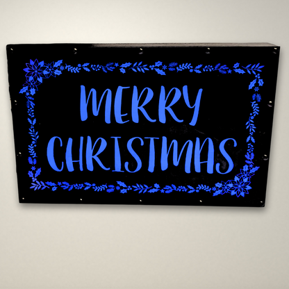 Merry Christmas Wreath LED Lightbox