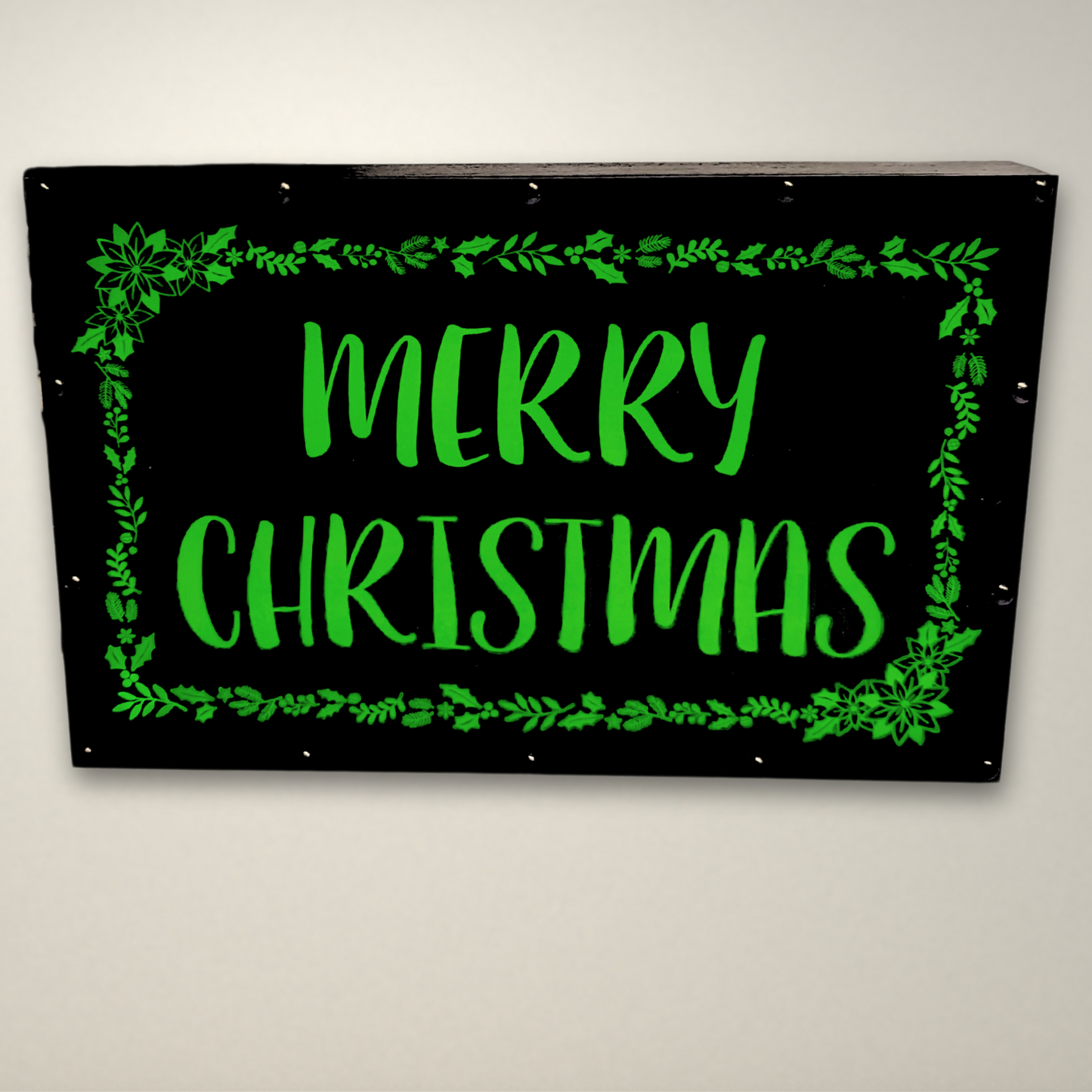 Merry Christmas Wreath LED Lightbox
