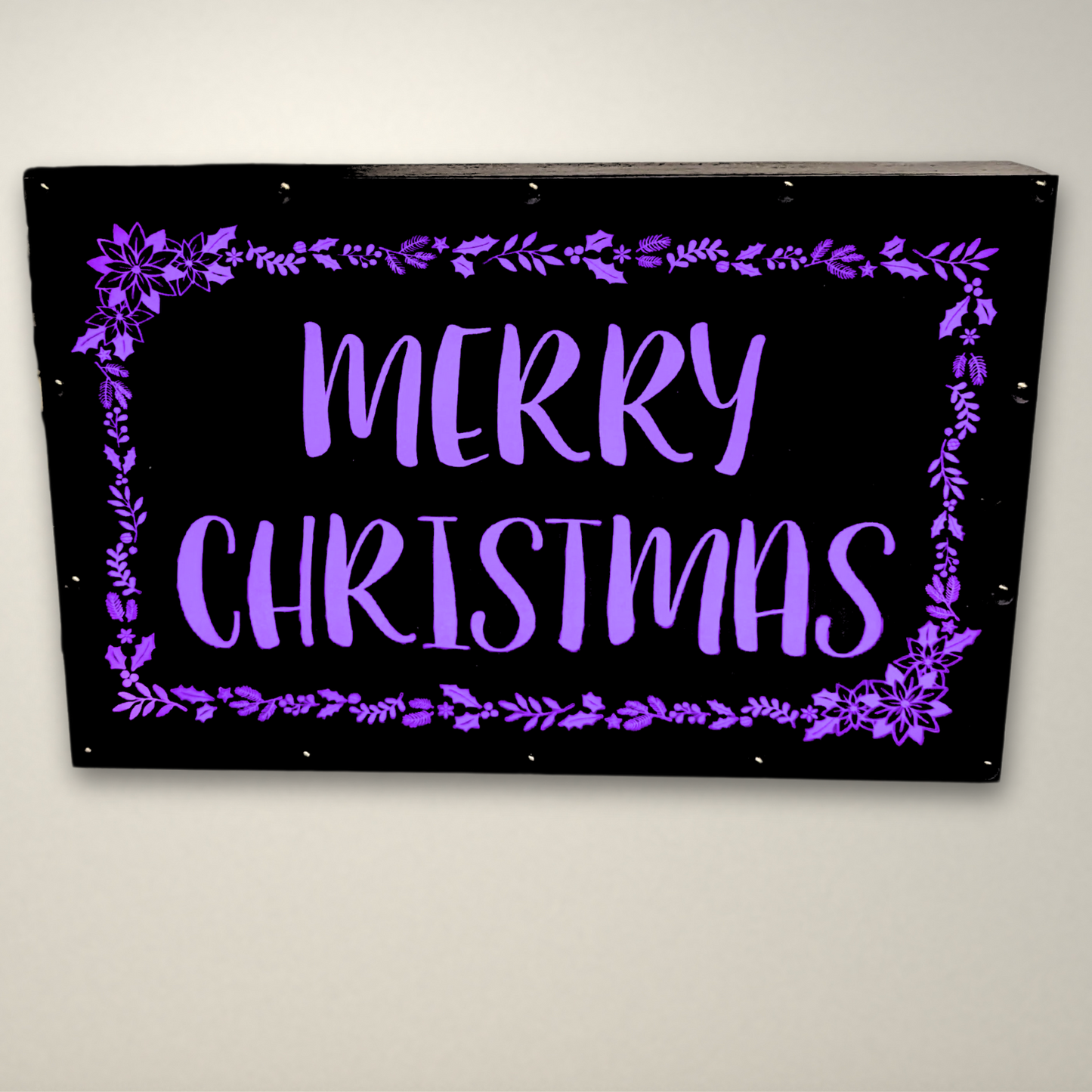 Merry Christmas Wreath LED Lightbox