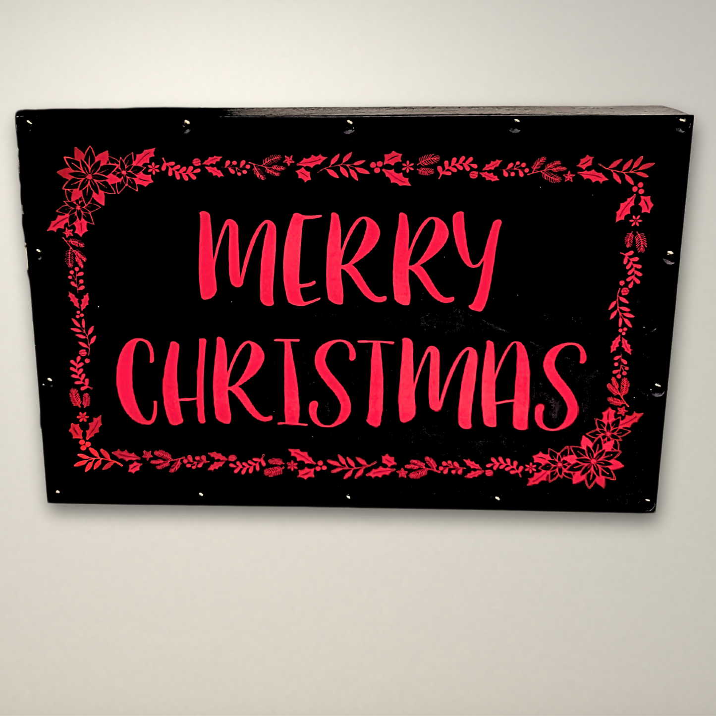Merry Christmas Wreath LED Lightbox