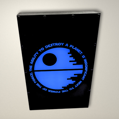 Death Star Inspired Quote LED Light Box