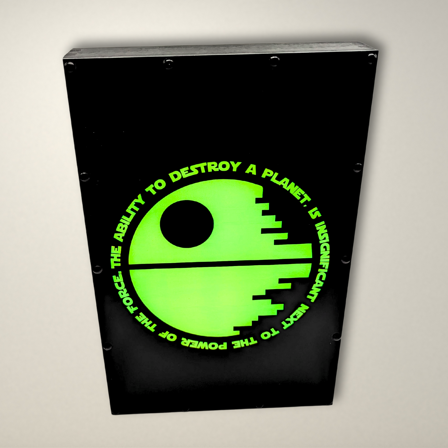 Death Star Inspired Quote LED Light Box