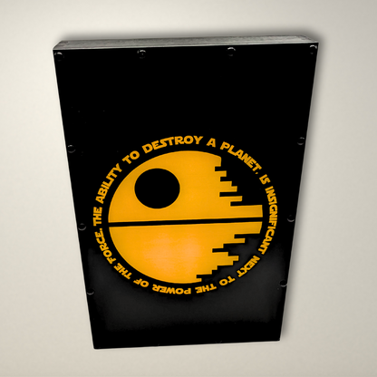 Death Star Inspired Quote LED Light Box