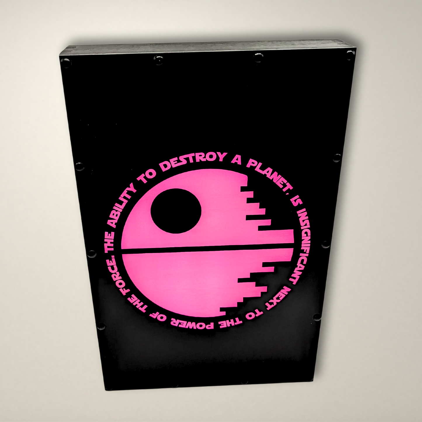 Death Star Inspired Quote LED Light Box