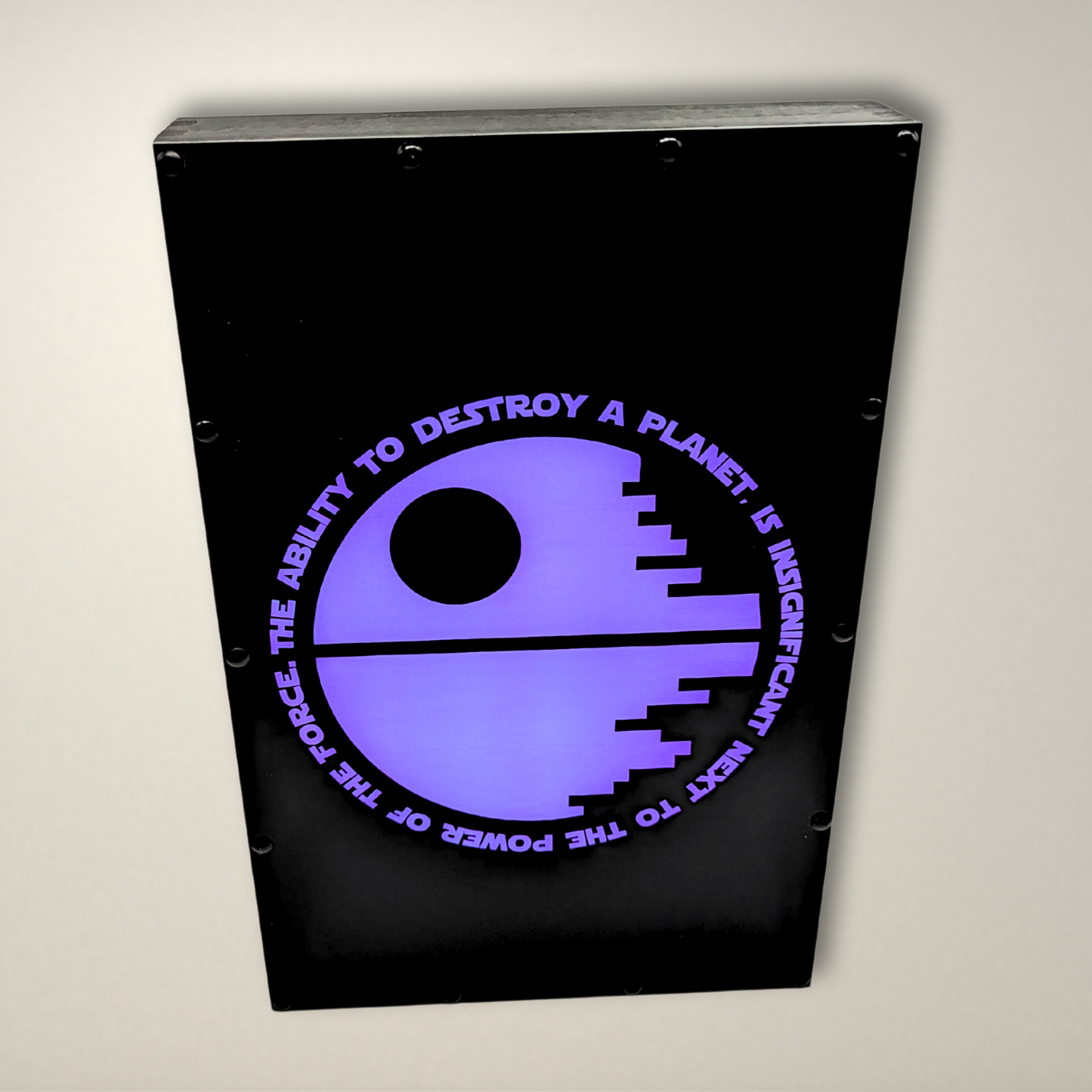 Death Star Inspired Quote LED Light Box