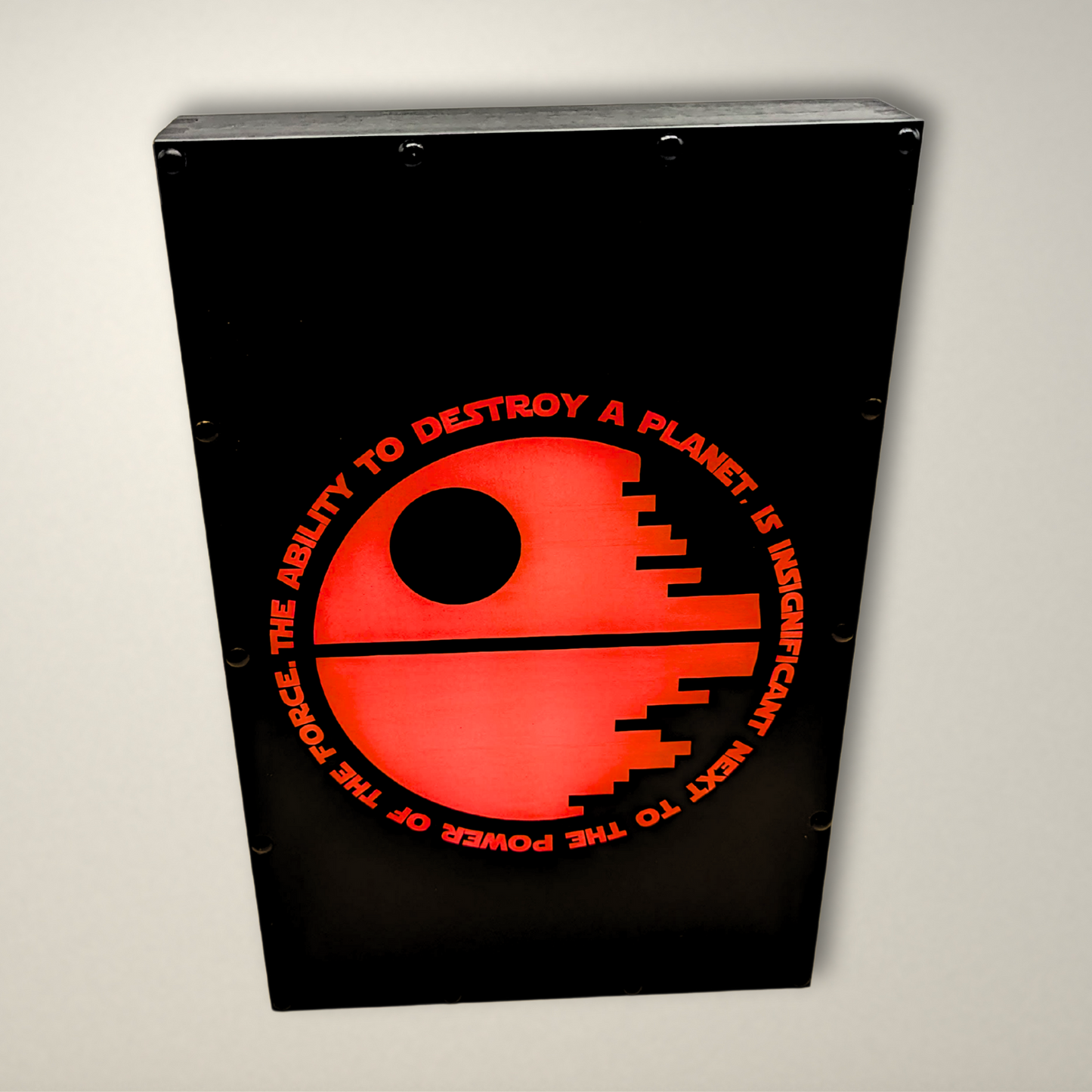 Death Star Inspired Quote LED Light Box