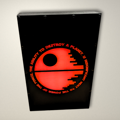 Death Star Inspired Quote LED Light Box