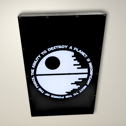 Death Star Inspired Quote LED Light Box