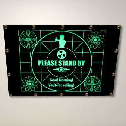 Please Stand By Fallout Inspired LED Lightbox Medium
