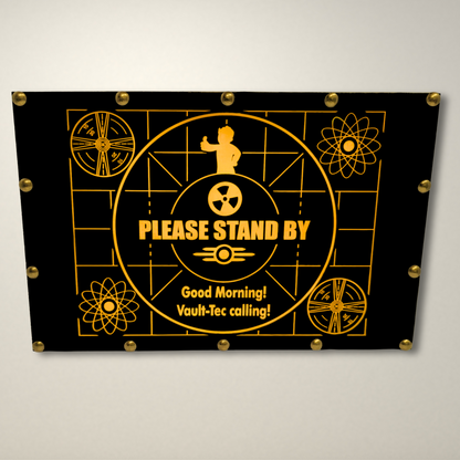 Please Stand By Fallout Inspired LED Lightbox Medium
