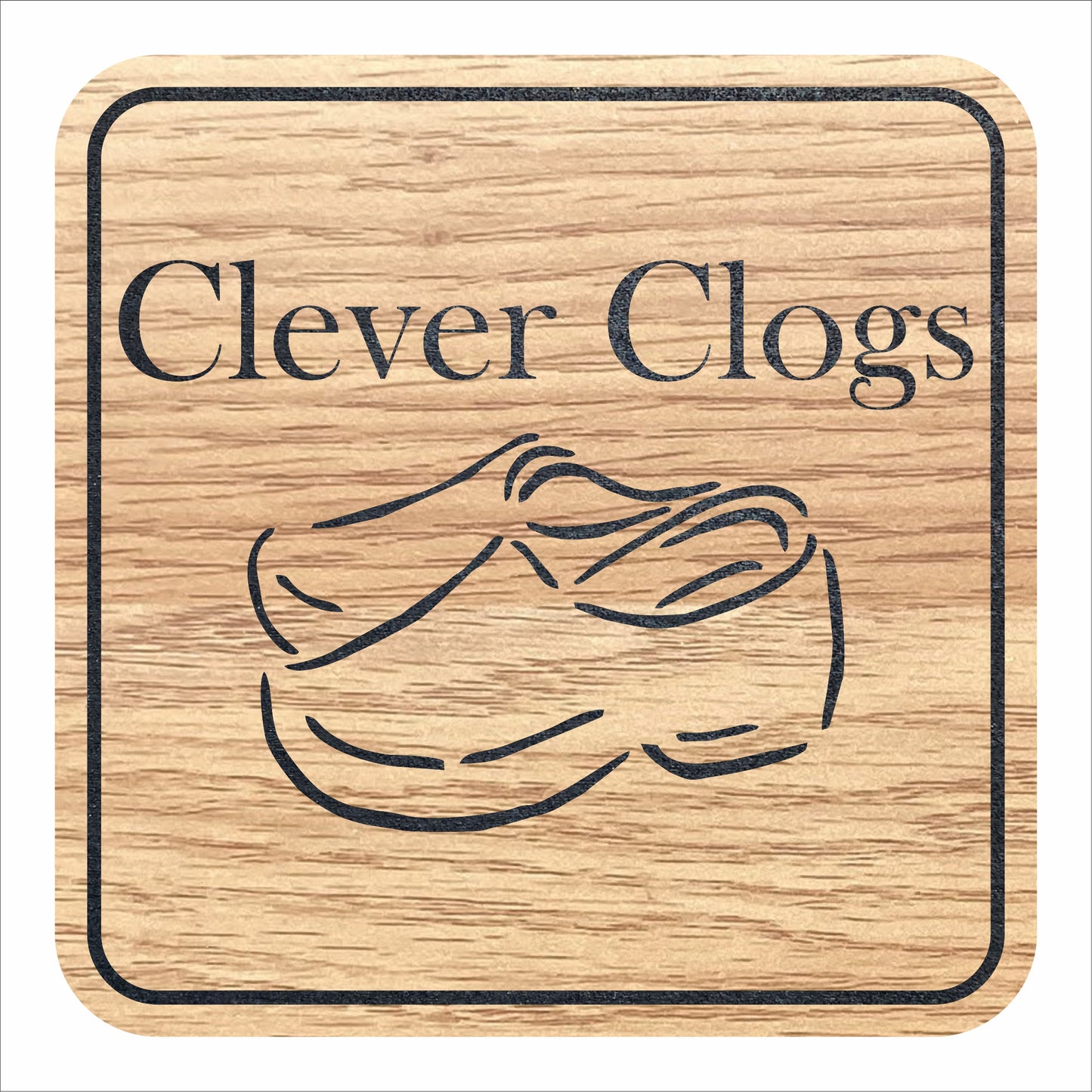 Cute Clever Clogs coaster