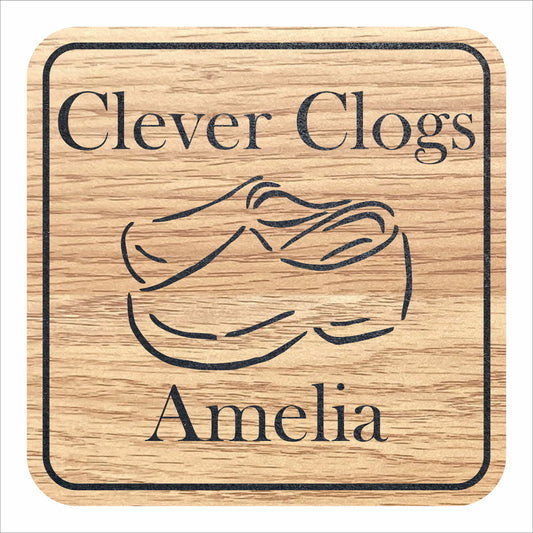 Cute Clever Clogs coaster