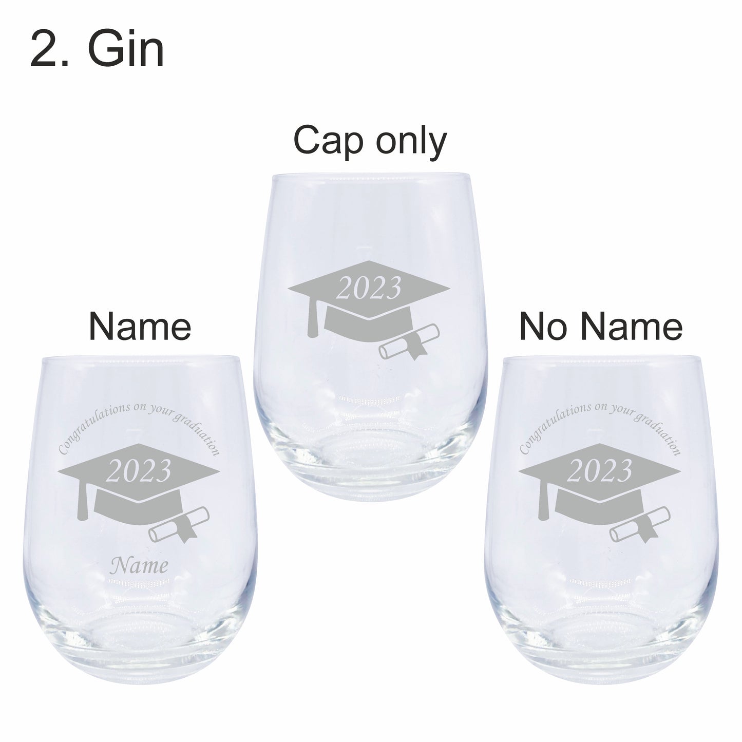 Personalised Graduation drinking glasses