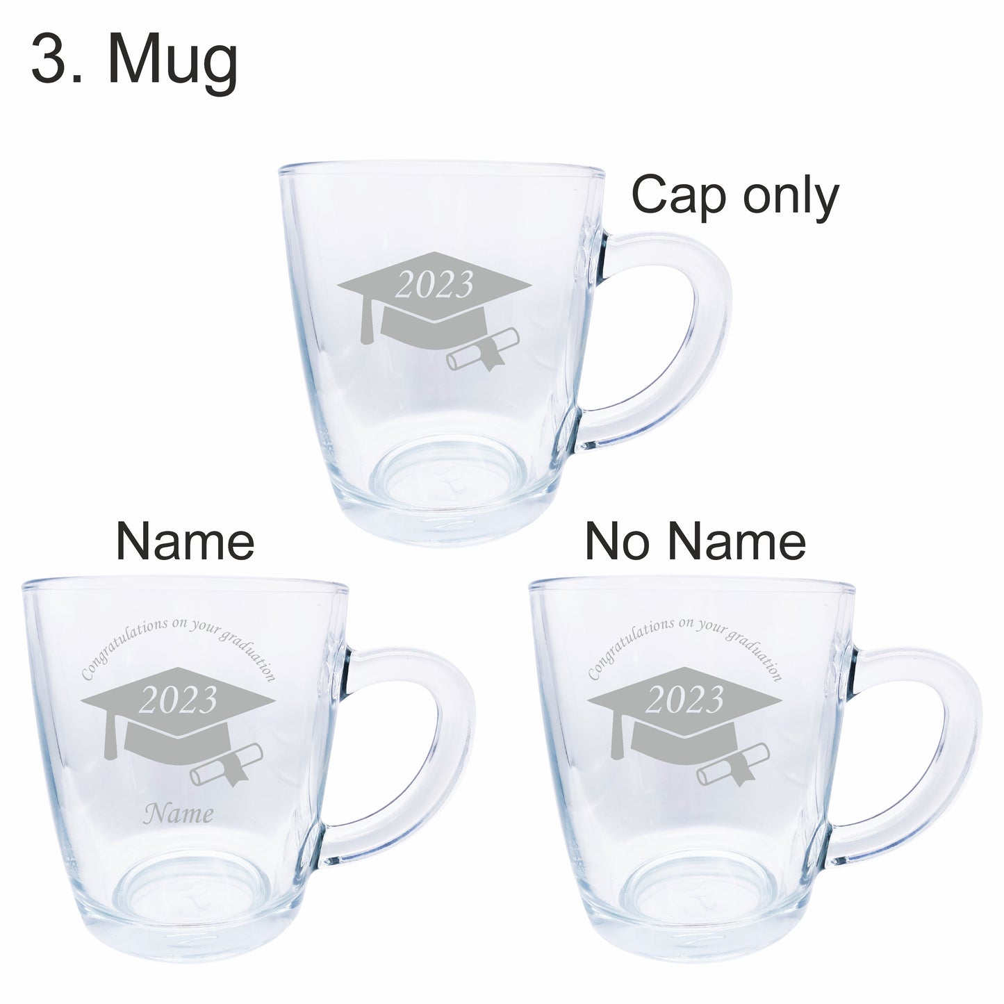 Personalised Graduation drinking glasses