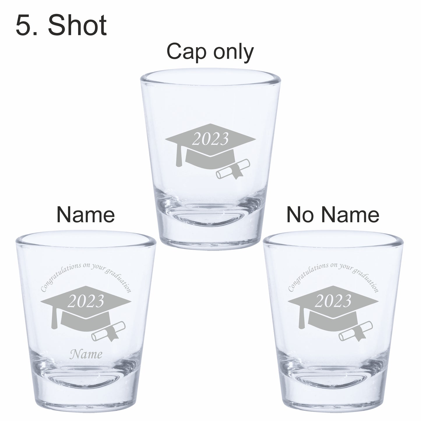 Personalised Graduation drinking glasses