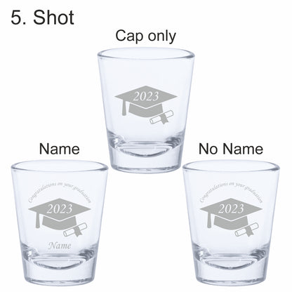 Personalised Graduation drinking glasses