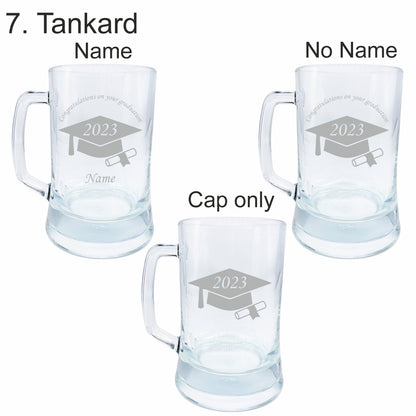 Personalised Graduation drinking glasses