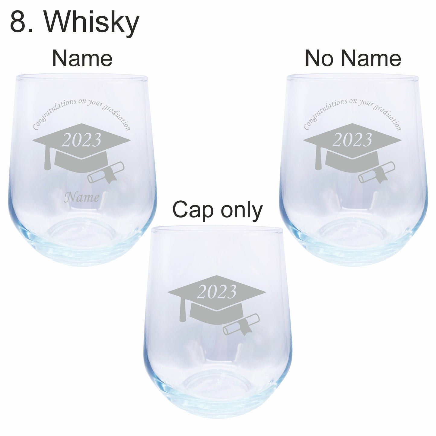 Personalised Graduation drinking glasses
