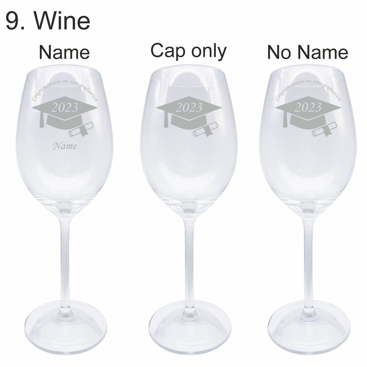 Personalised Graduation drinking glasses