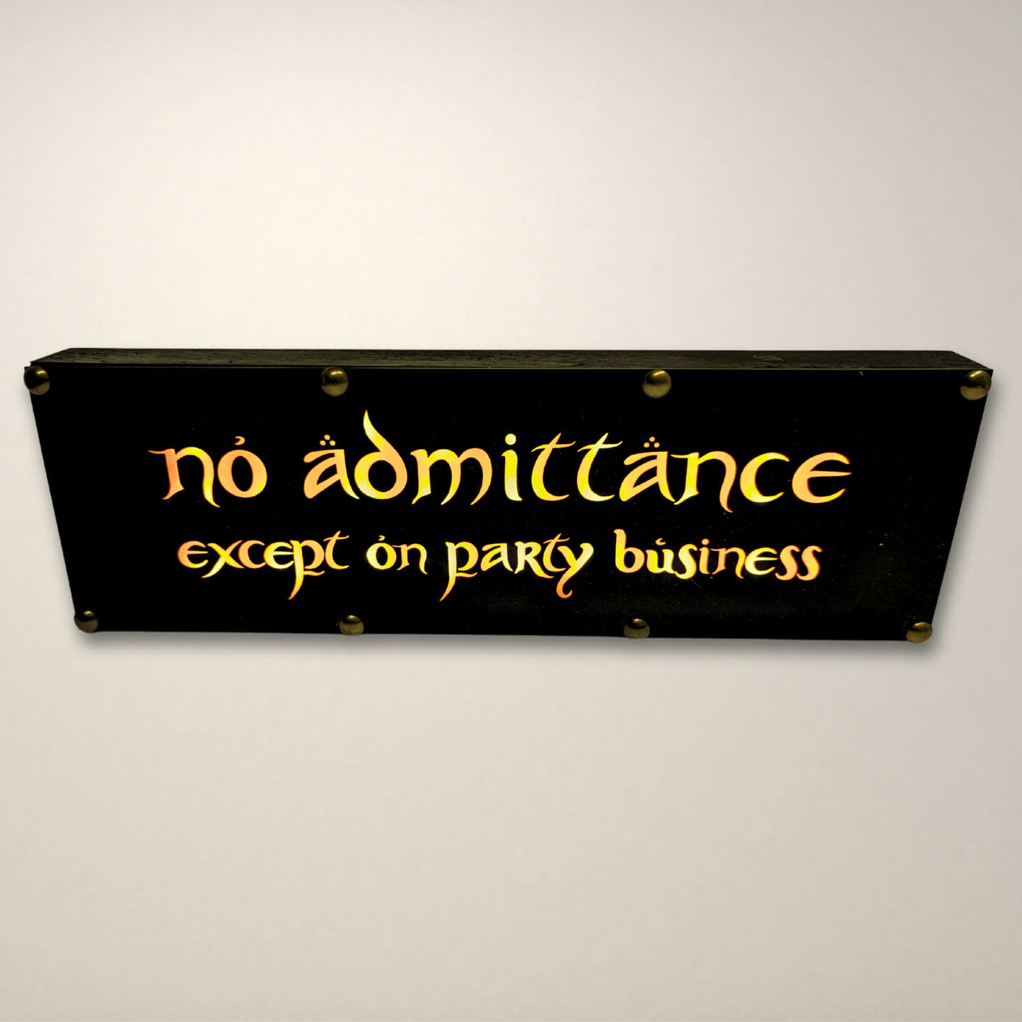Lord of the Rings No admittance inspired LED Lightbox