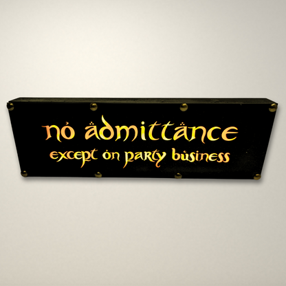 Lord of the Rings No admittance inspired LED Lightbox