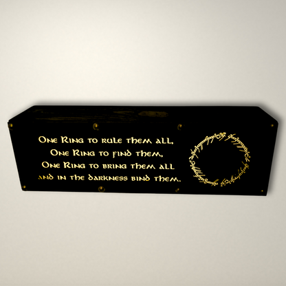 Lord of the Rings ring quote Hobbit Meals LED Lightbox
