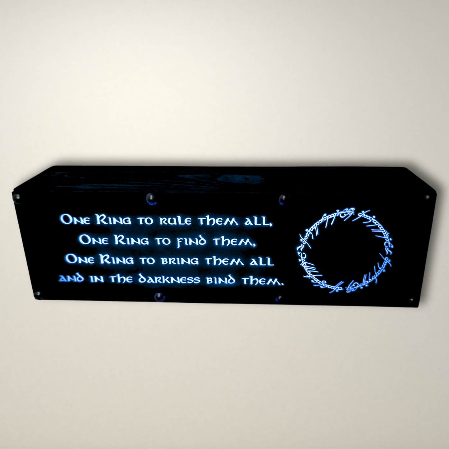 Lord of the Rings ring quote Hobbit Meals LED Lightbox