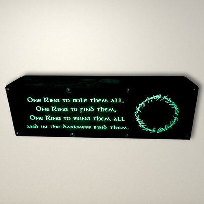 Lord of the Rings ring quote Hobbit Meals LED Lightbox