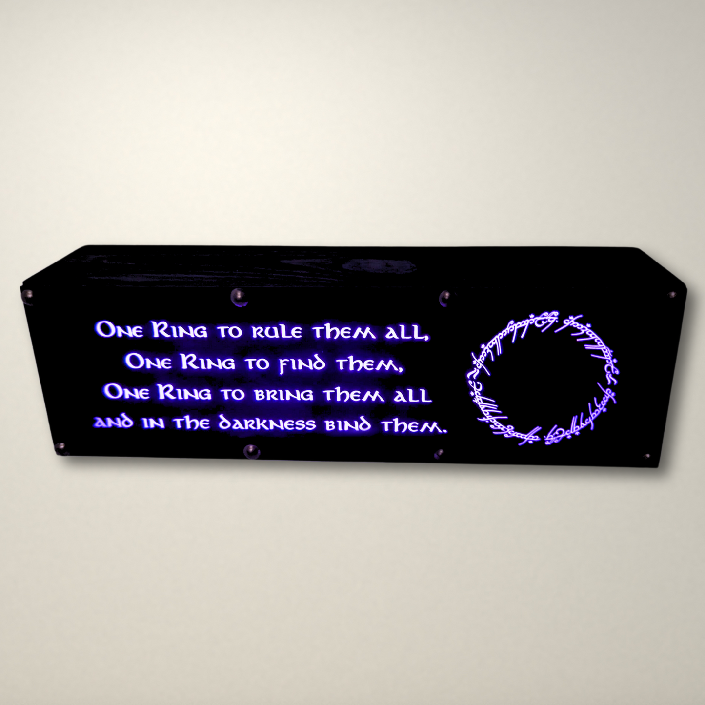 Lord of the Rings ring quote Hobbit Meals LED Lightbox