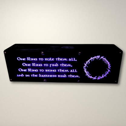 Lord of the Rings ring quote Hobbit Meals LED Lightbox