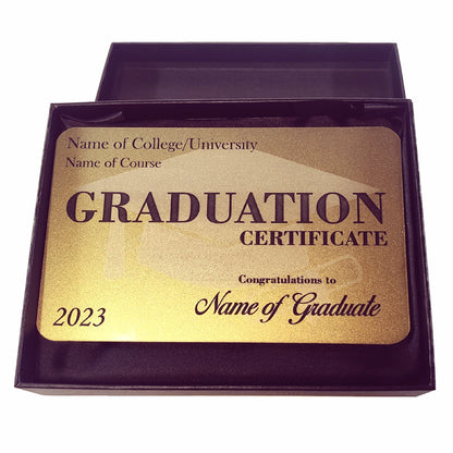 Personalised Graduation Congratulations Certificate Acrylic Plaque