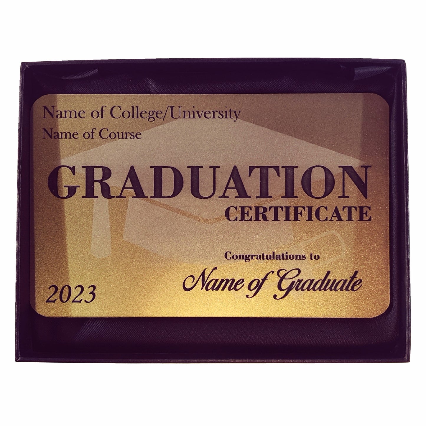 Personalised Graduation Congratulations Certificate Acrylic Plaque