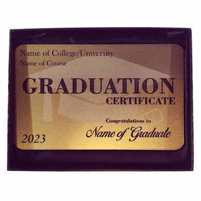 Personalised Graduation Congratulations Certificate Acrylic Plaque