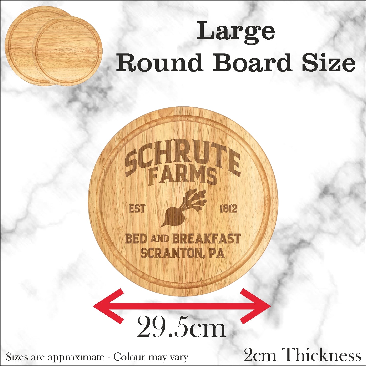 The Office Schrute Farms inspired pizza/bread board