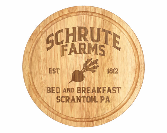 The Office Schrute Farms inspired pizza/bread board