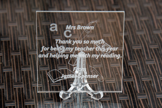 Teacher Thank You Plaque