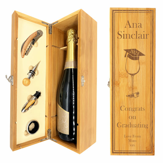 Graduation Wine Accessory Box Personalised